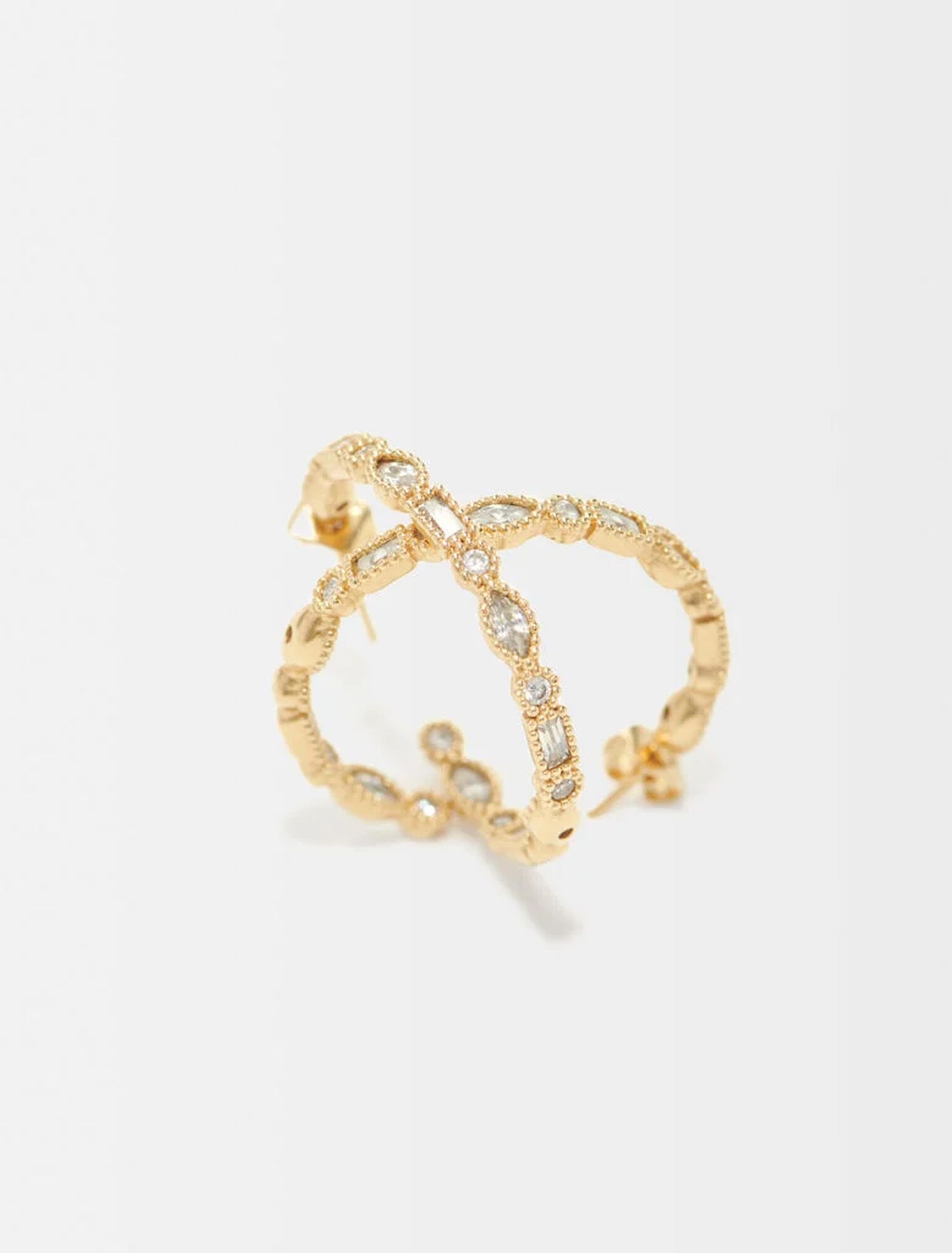 Pendientes de aro con strass