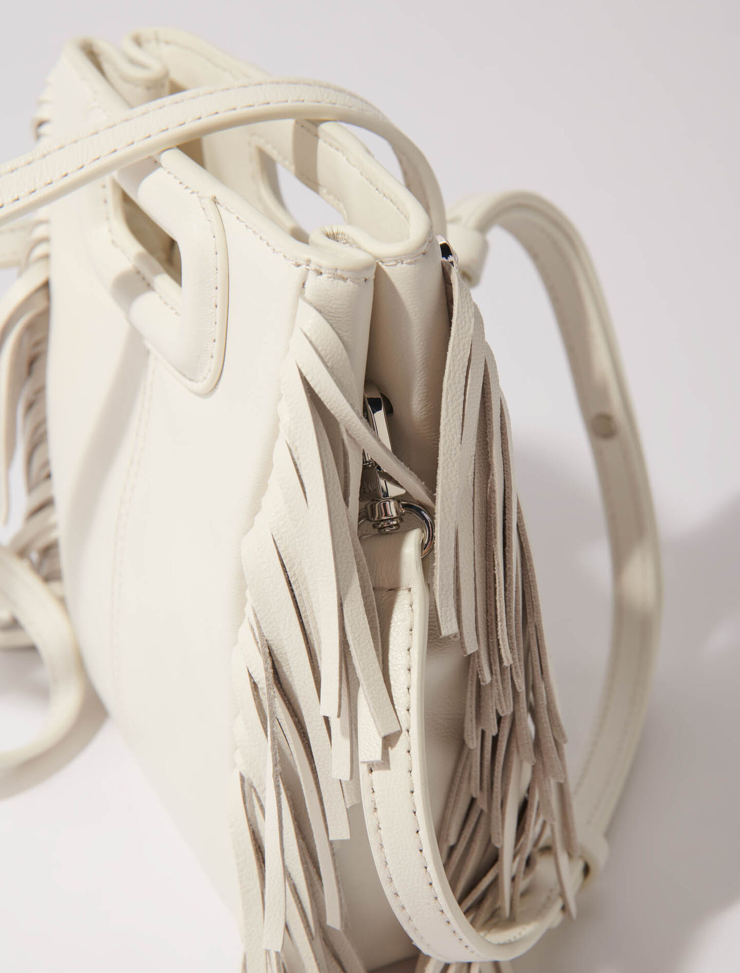 Bolso M mini de cuero con strass