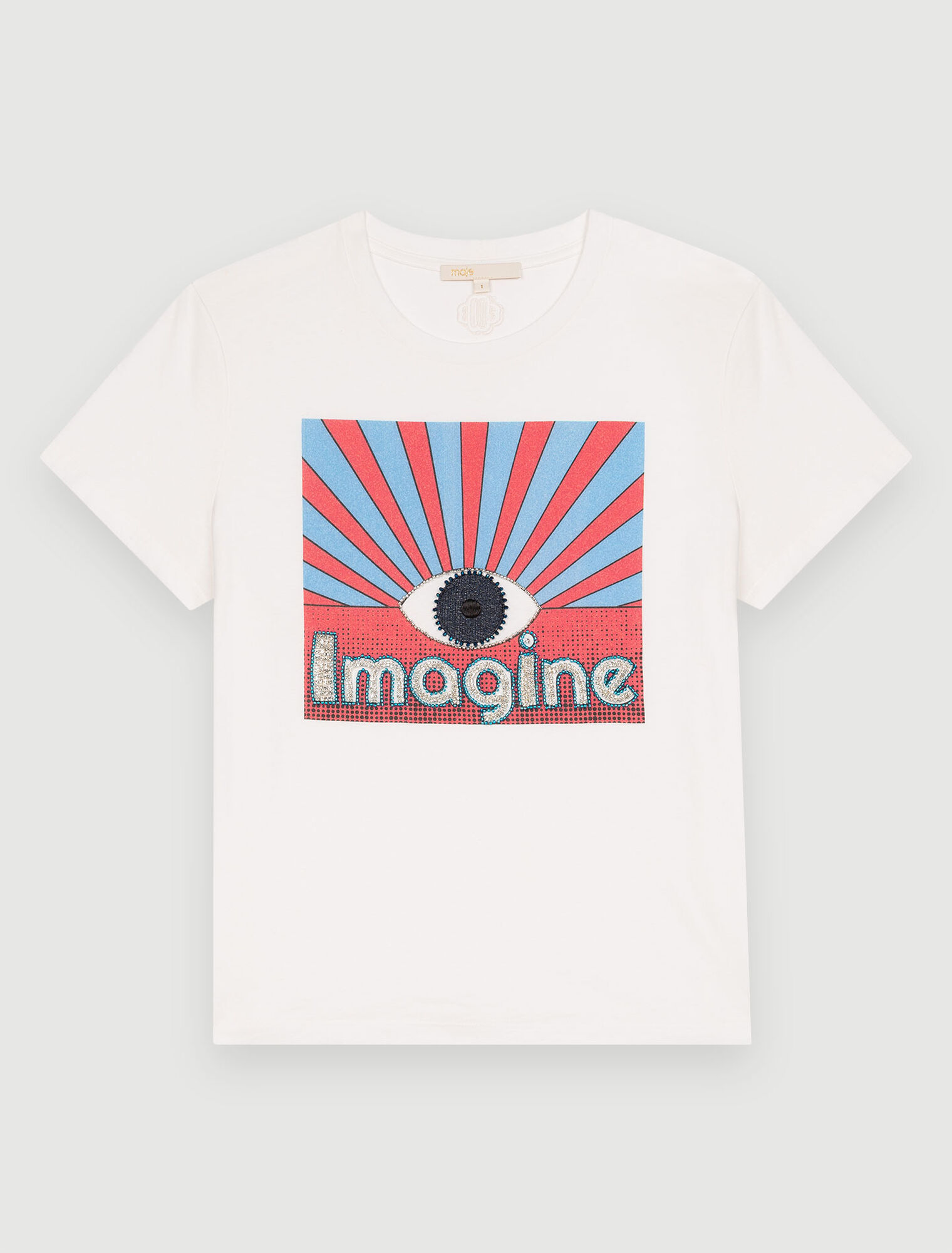 Camiseta serigrafiada con pedrería