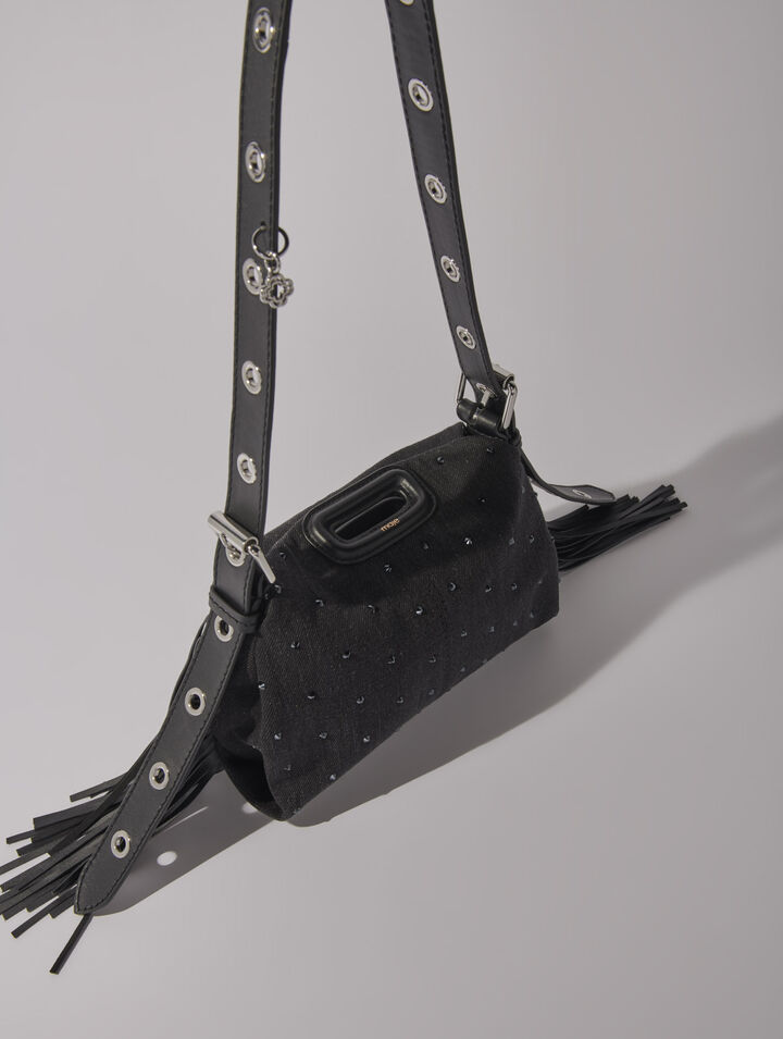 Bolso Miss M Mini denim y pedrería