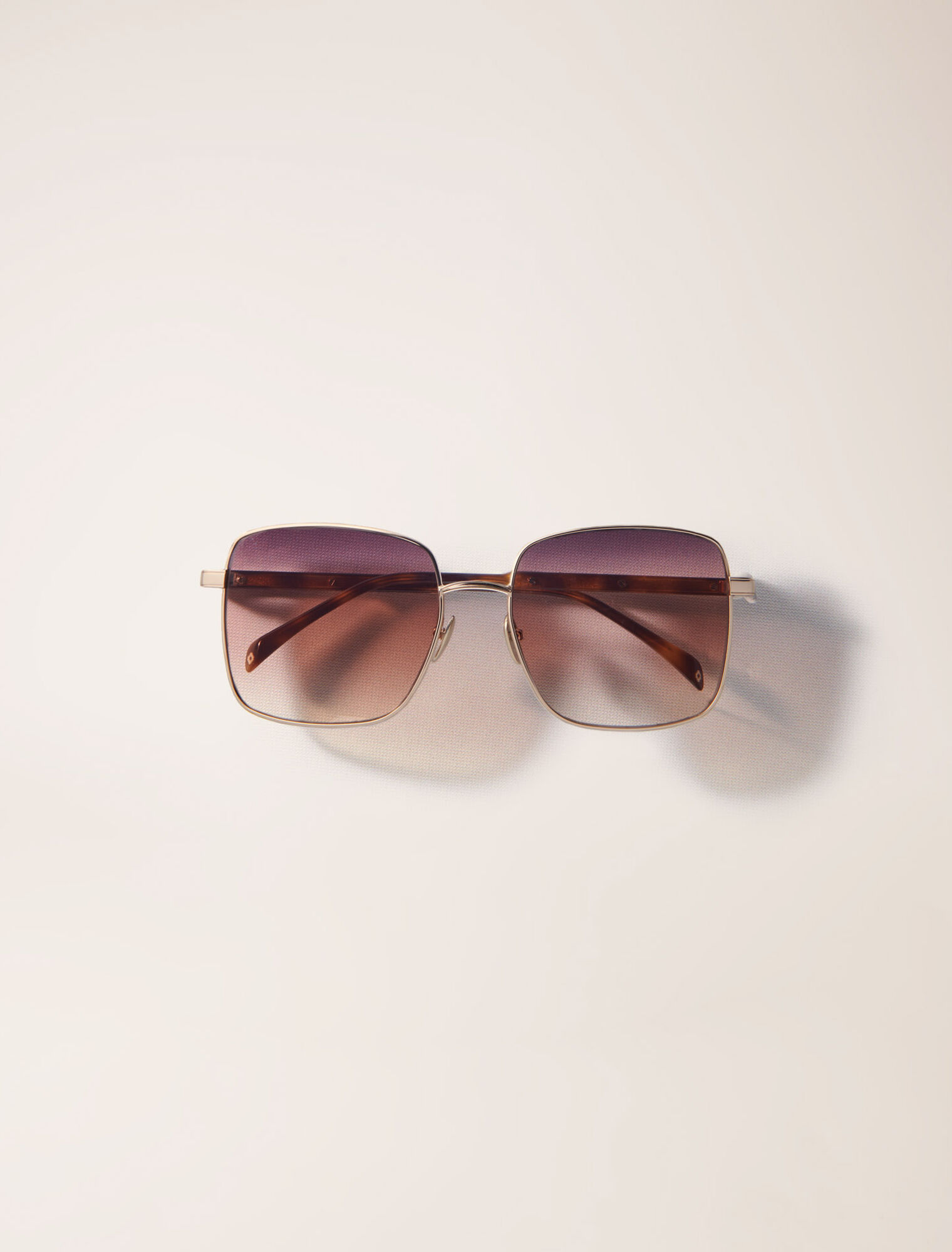 Gafas rectangulares en mezcla de metales