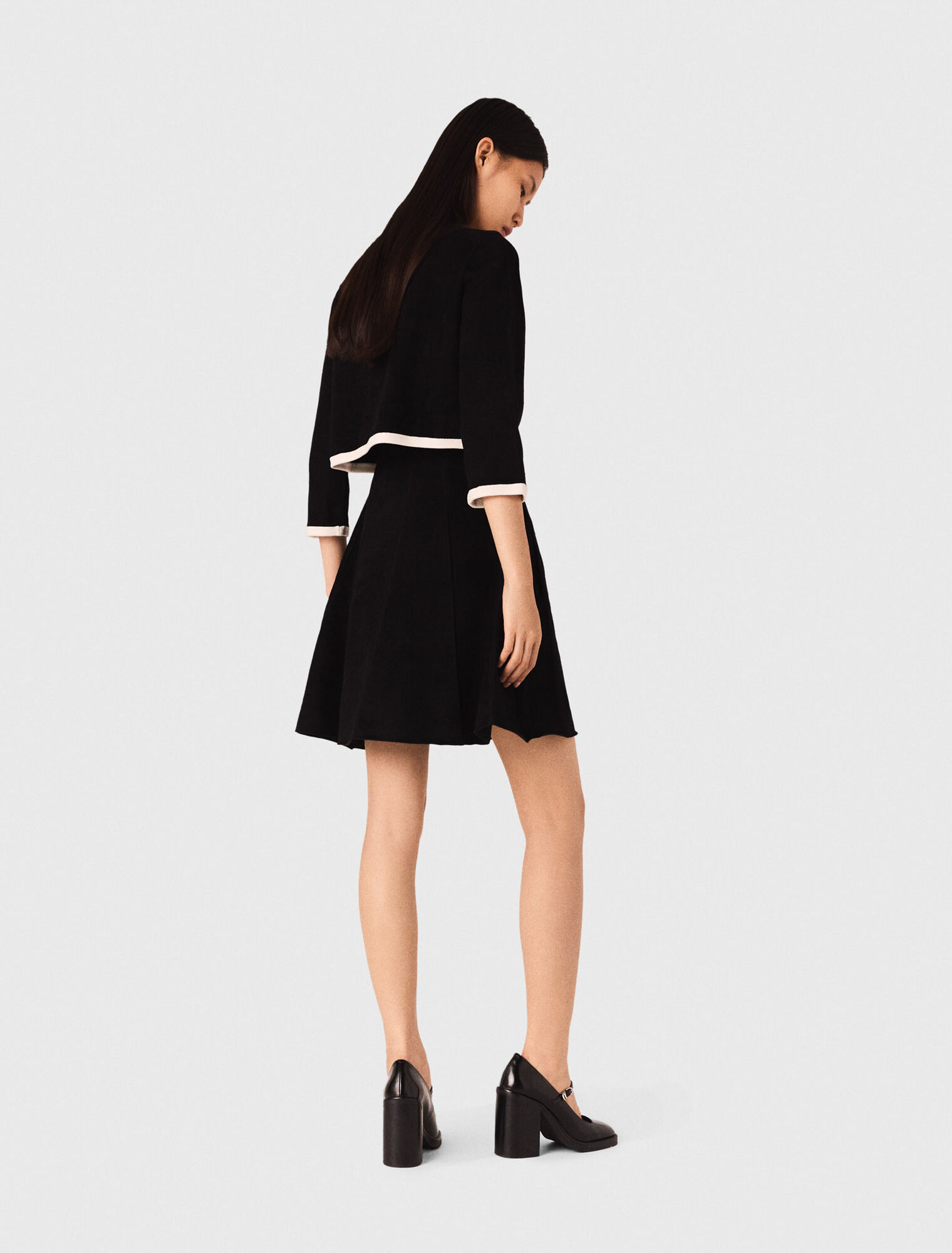 Vestido 2-en-1 efecto terciopelo