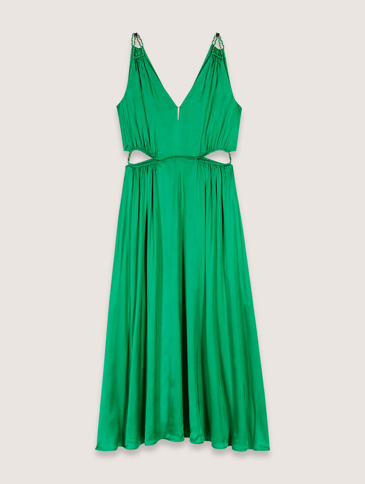 Vestido largo de rasete