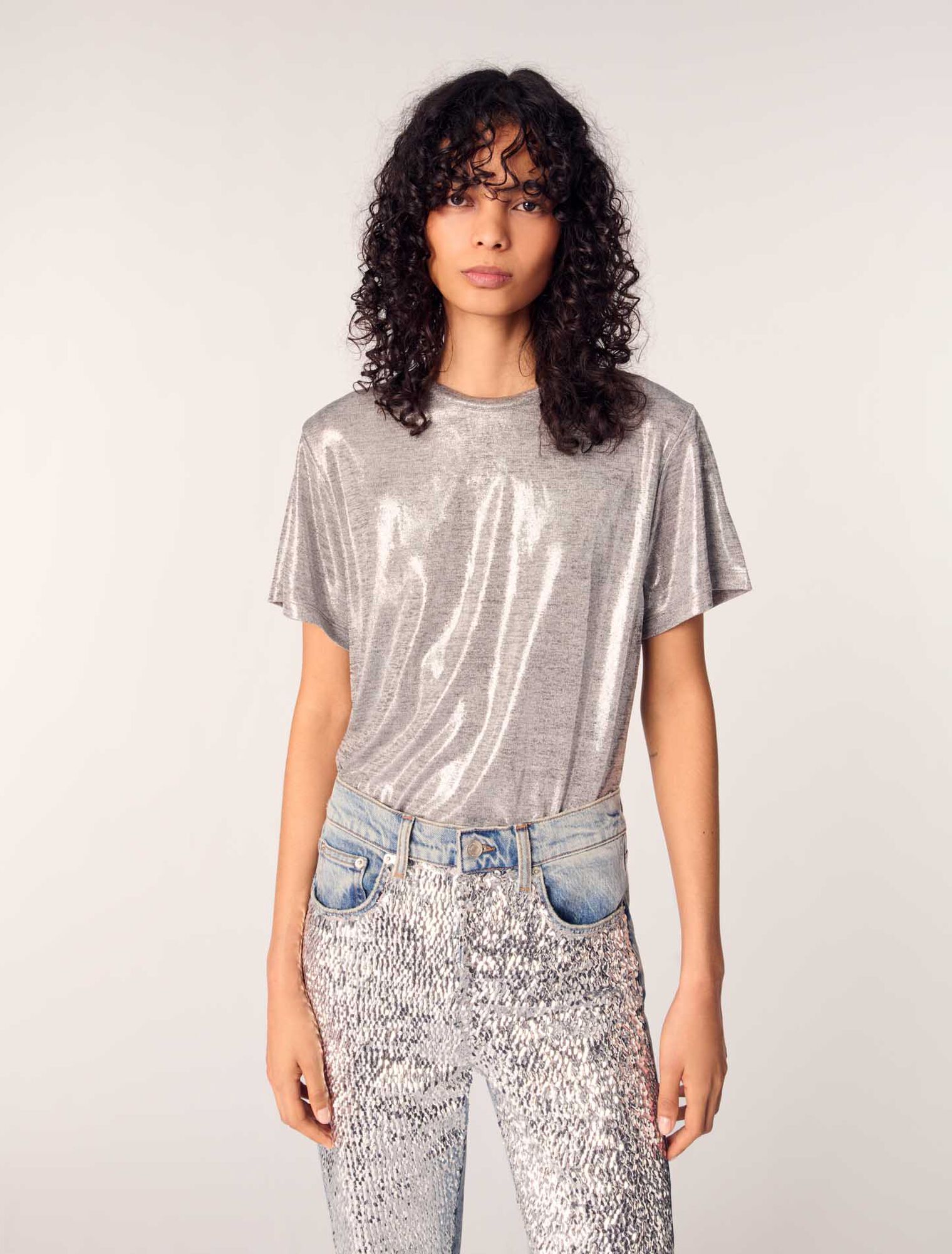 Camiseta de lamé