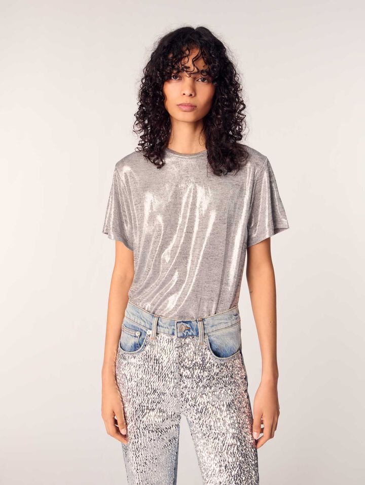Camiseta de lamé
