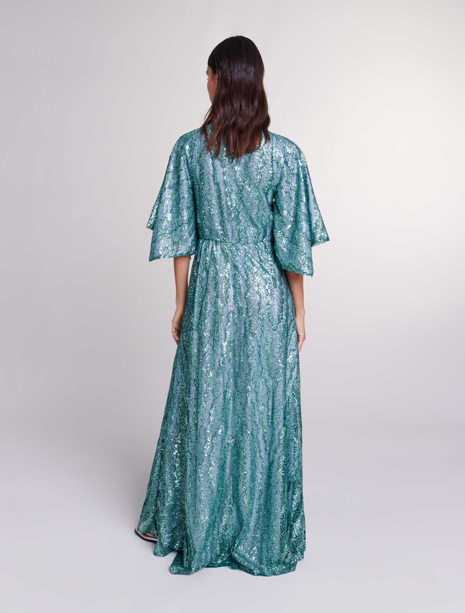 Vestido largo con lentejuelas