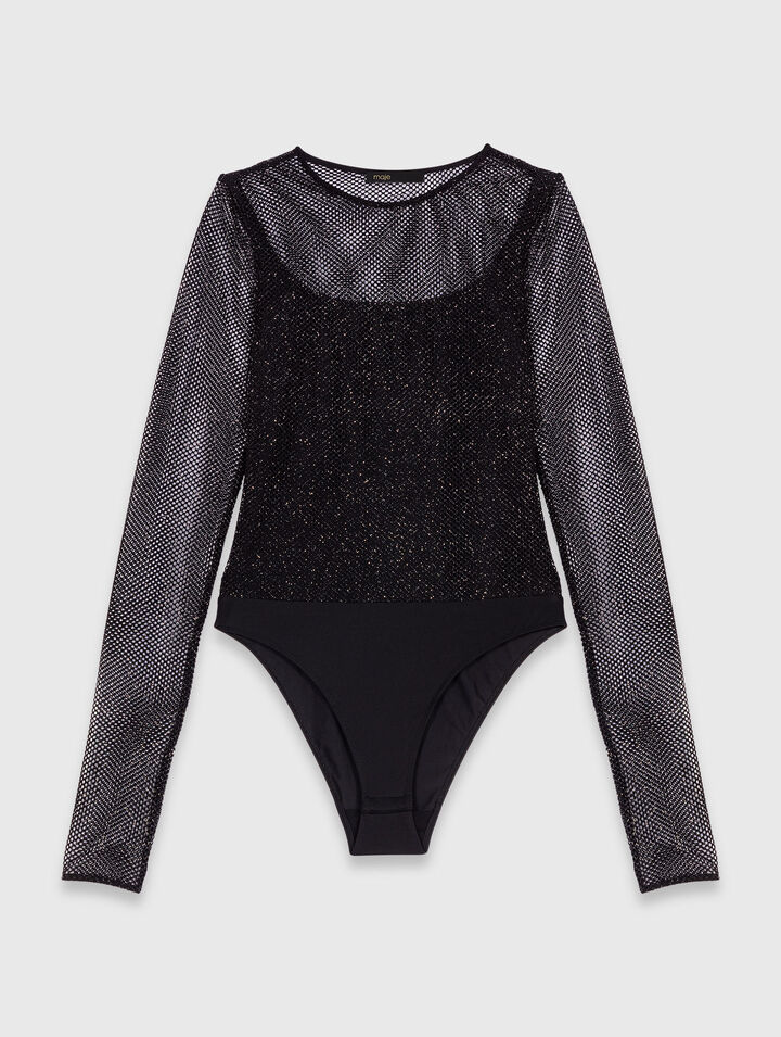 Top de punto con strass