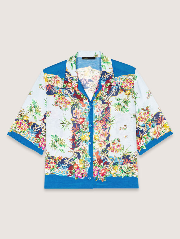 Camisa corta estampada