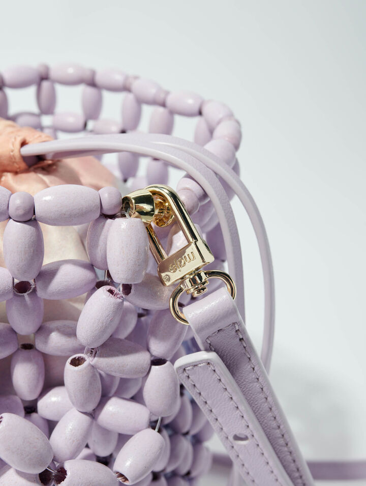 Bolso cubo aderezado con abalorios