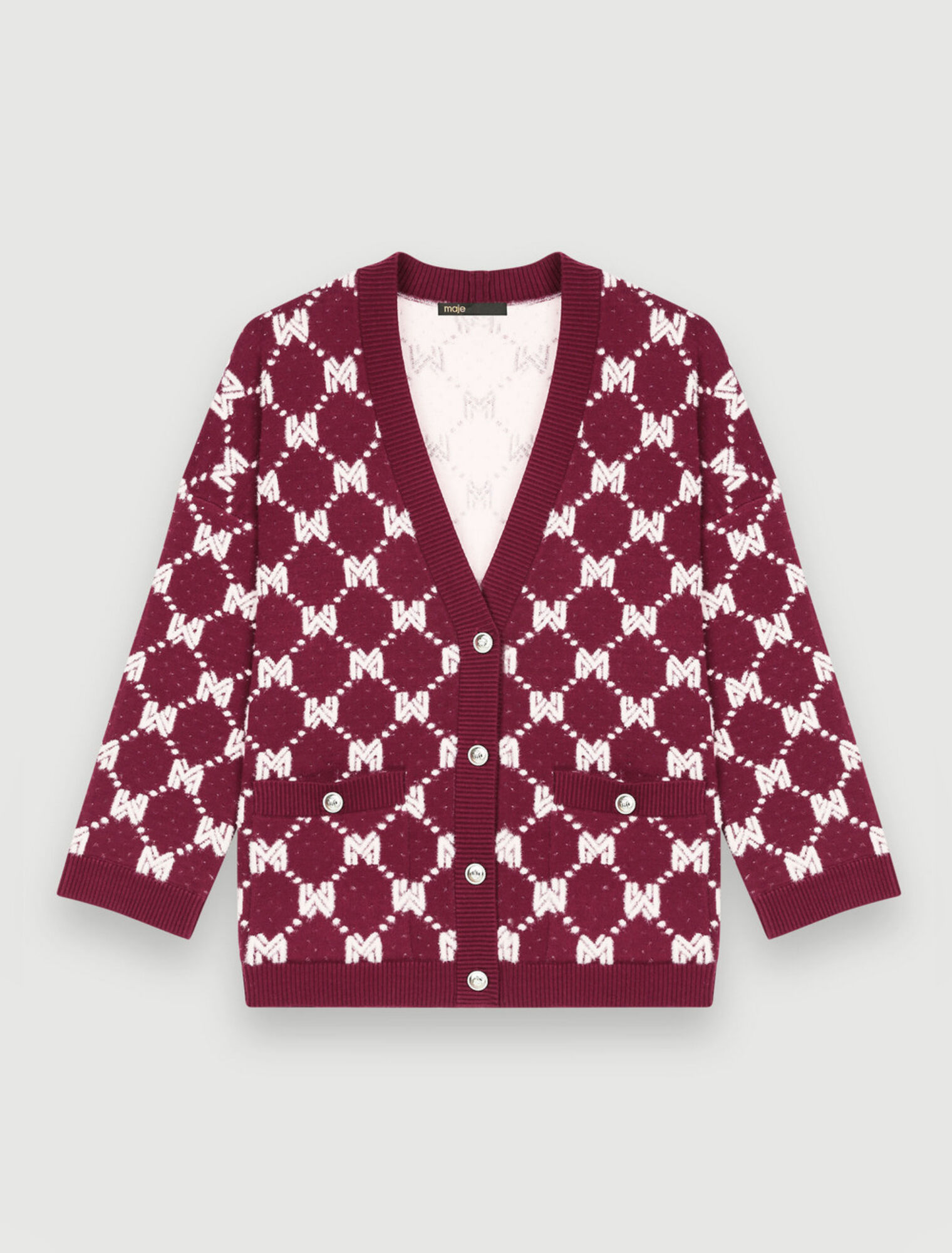 Chaqueta de punto jacquard Maje