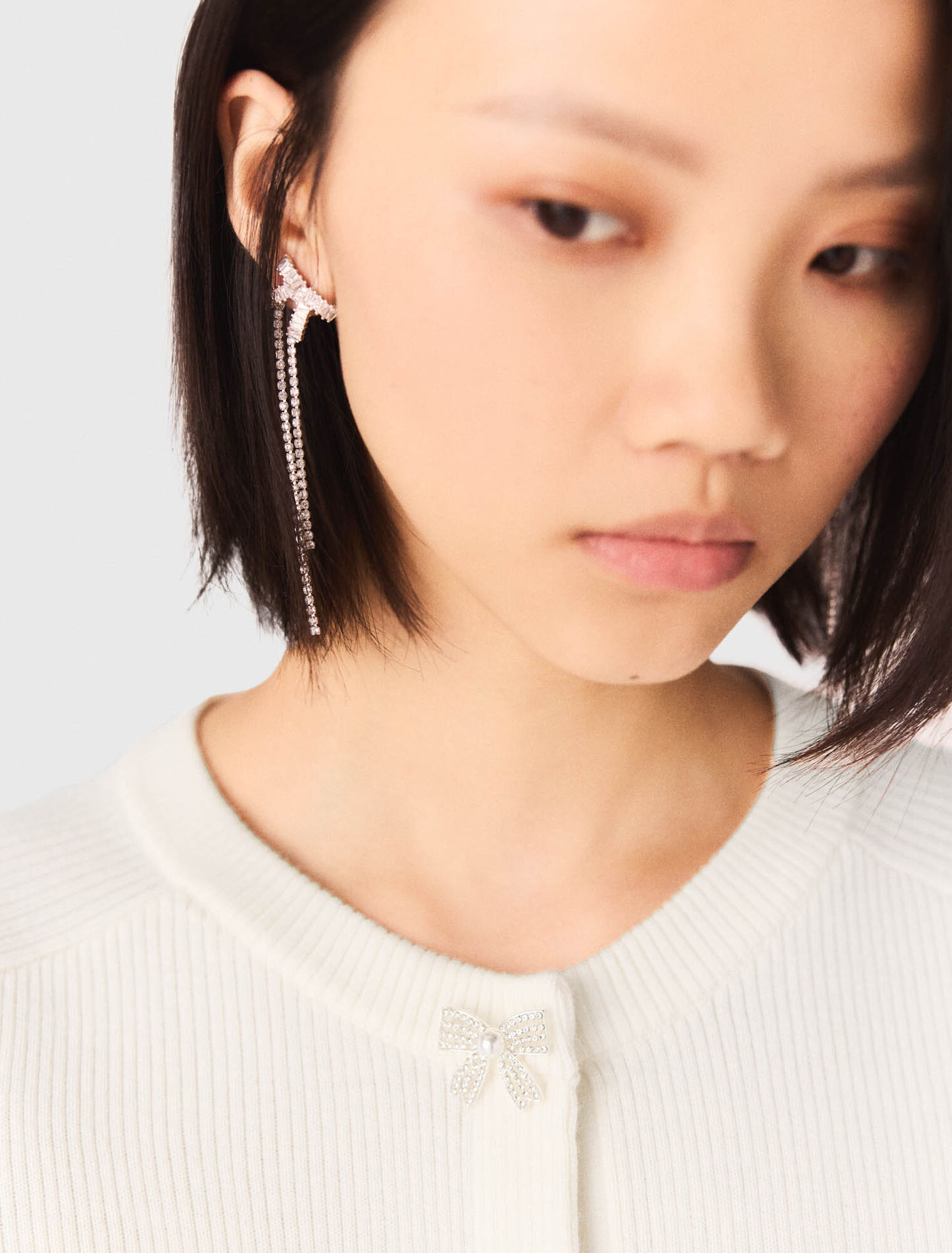 Pendientes de lazo con strass