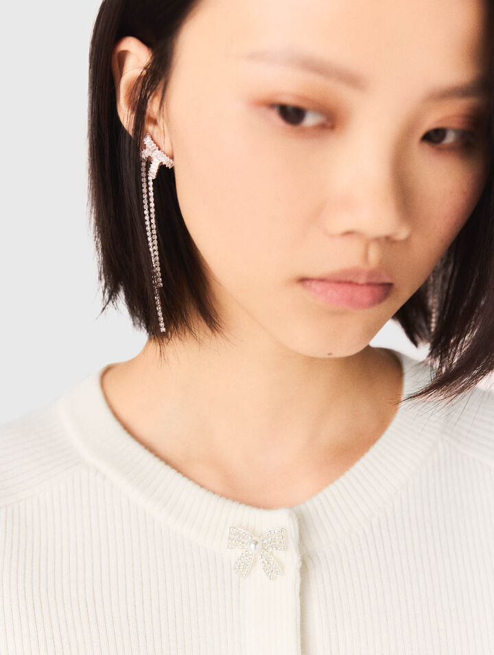 Pendientes de lazo con strass