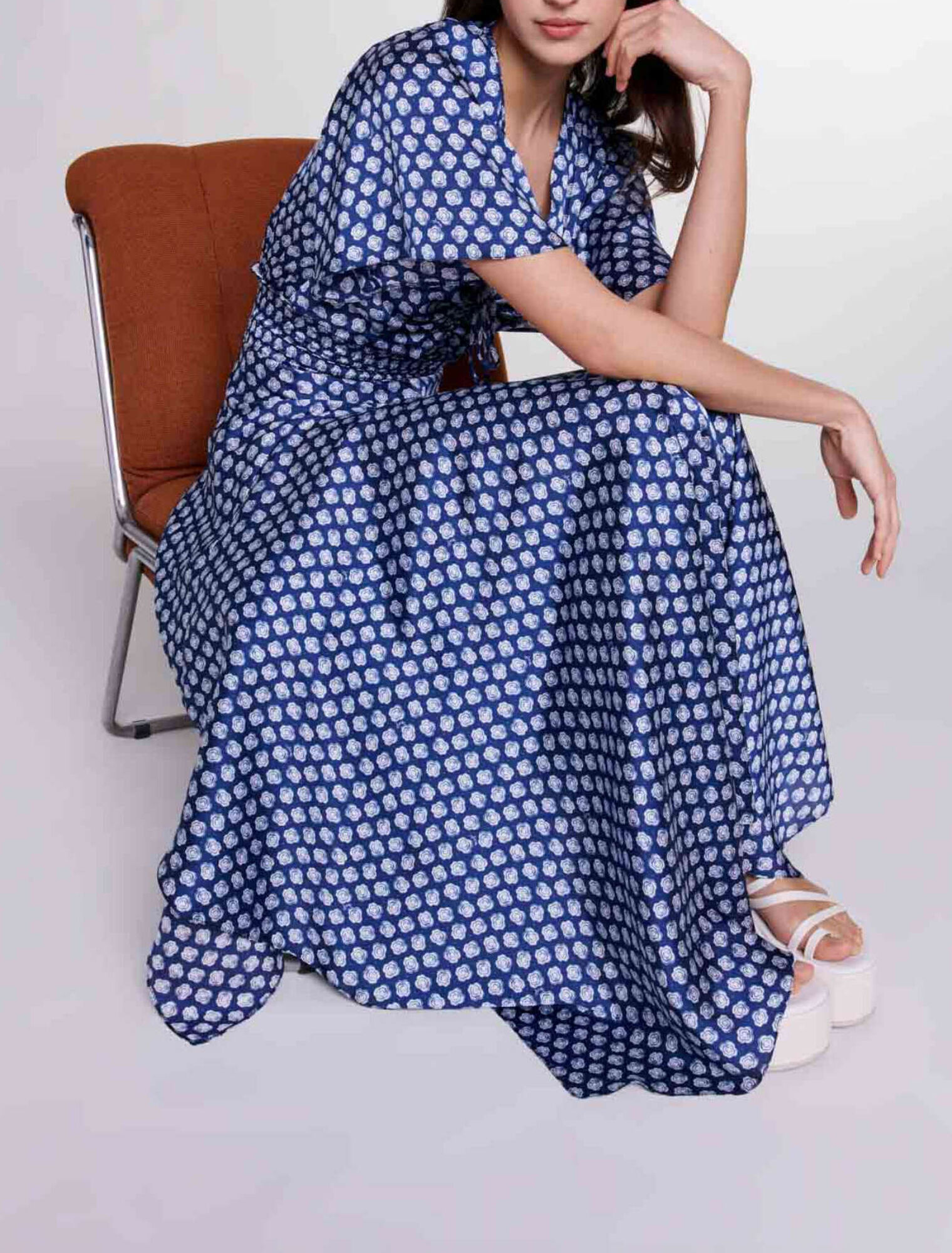 Vestido largo estampado