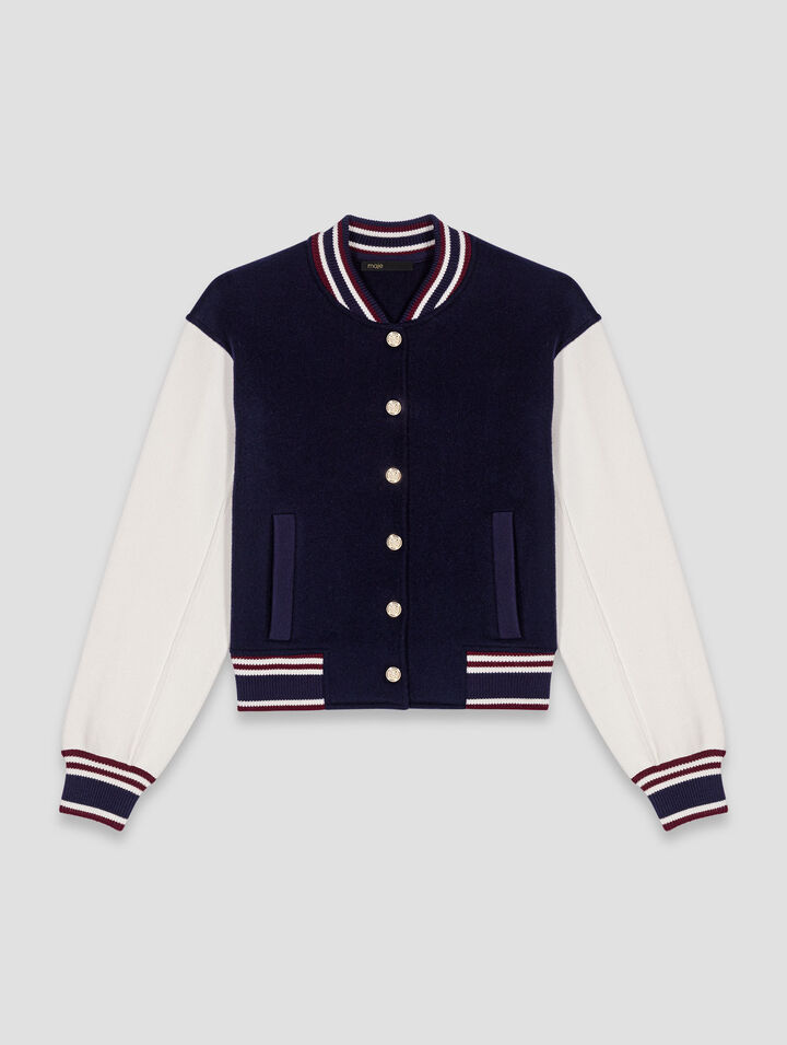 Bomber de tejido mixto