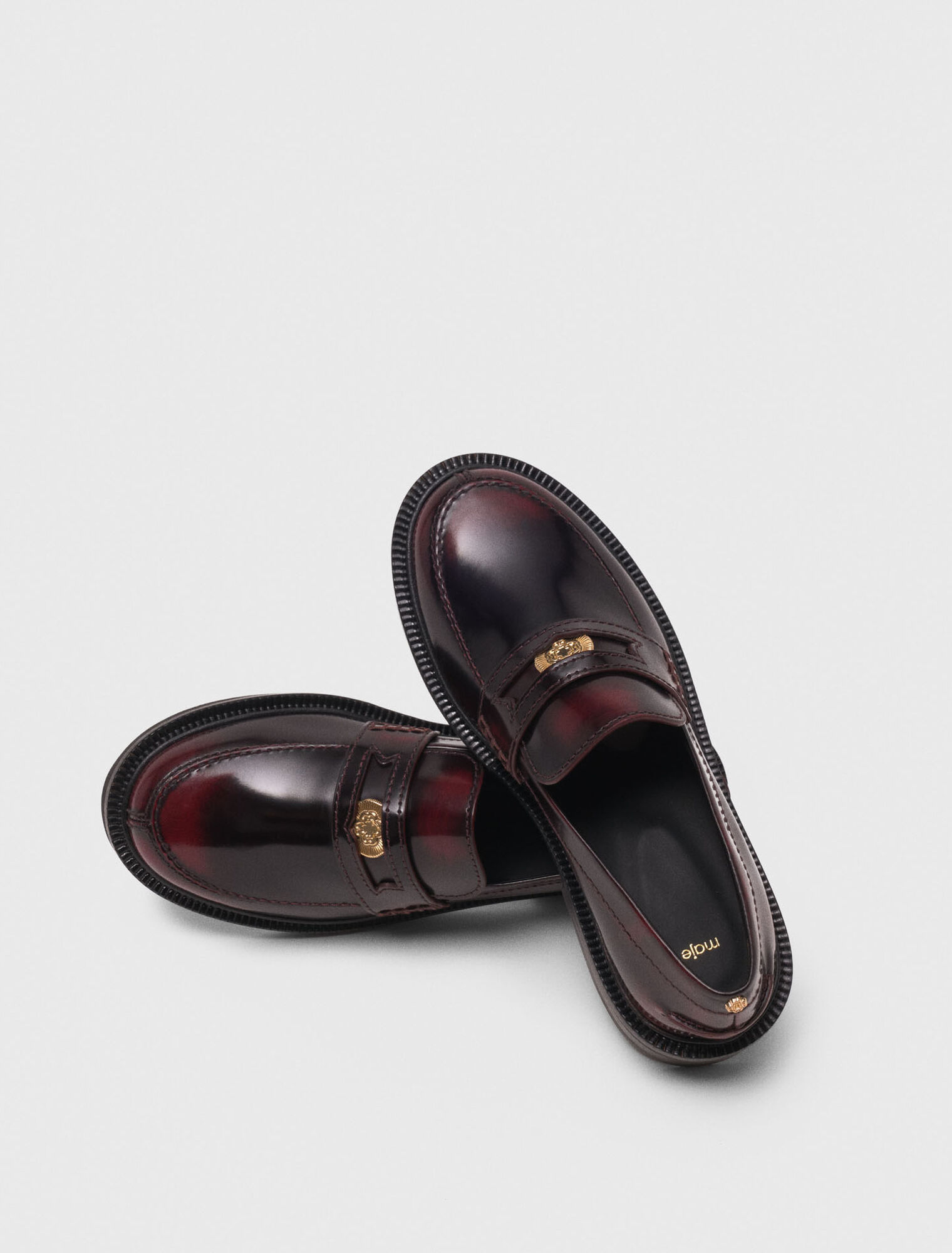 Mocasines de cuero cepillado