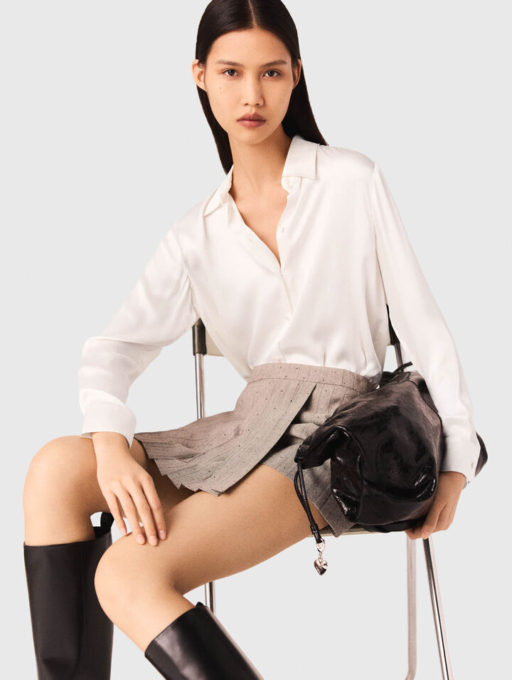 Camisa blanca de seda
