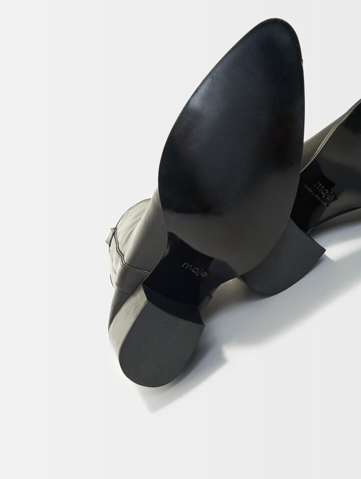 Botas de piel con tacón