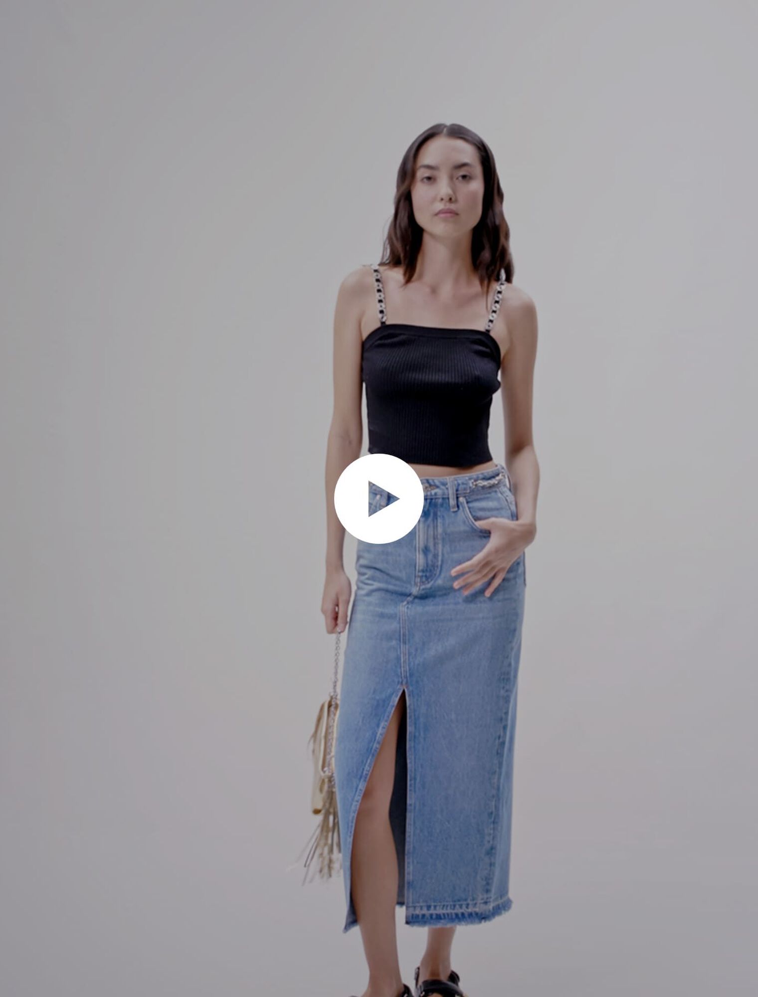 Top corto con tirantes desmontables