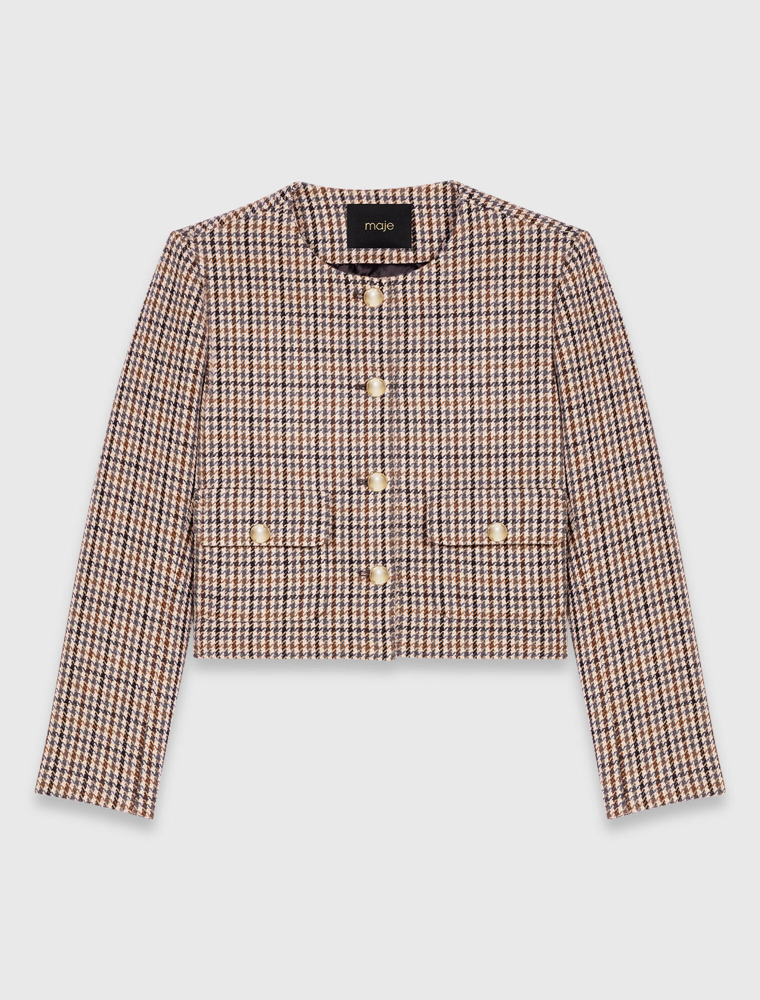 Chaqueta corta a cuadros