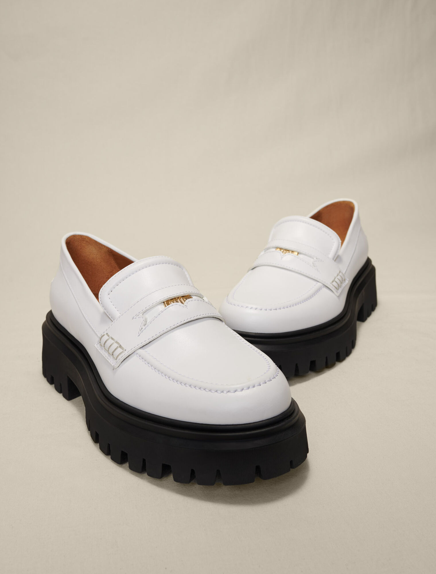 Mocasines de plataforma de piel