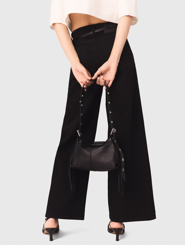 Vaquero recto con bolsillos de parche