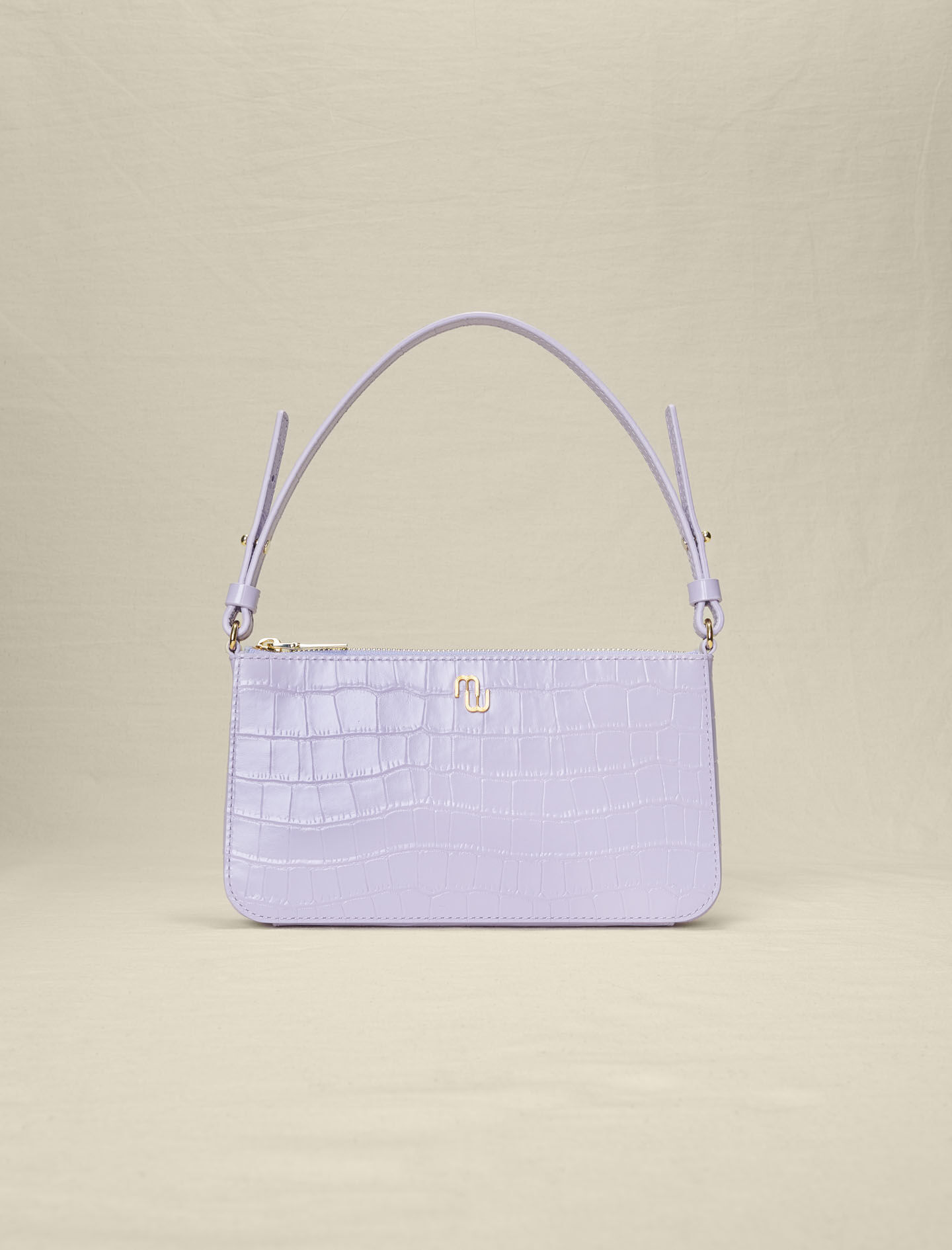 Bolso baguette de piel al cocodrilo Bolsos pequenos articulos de cuero Maje