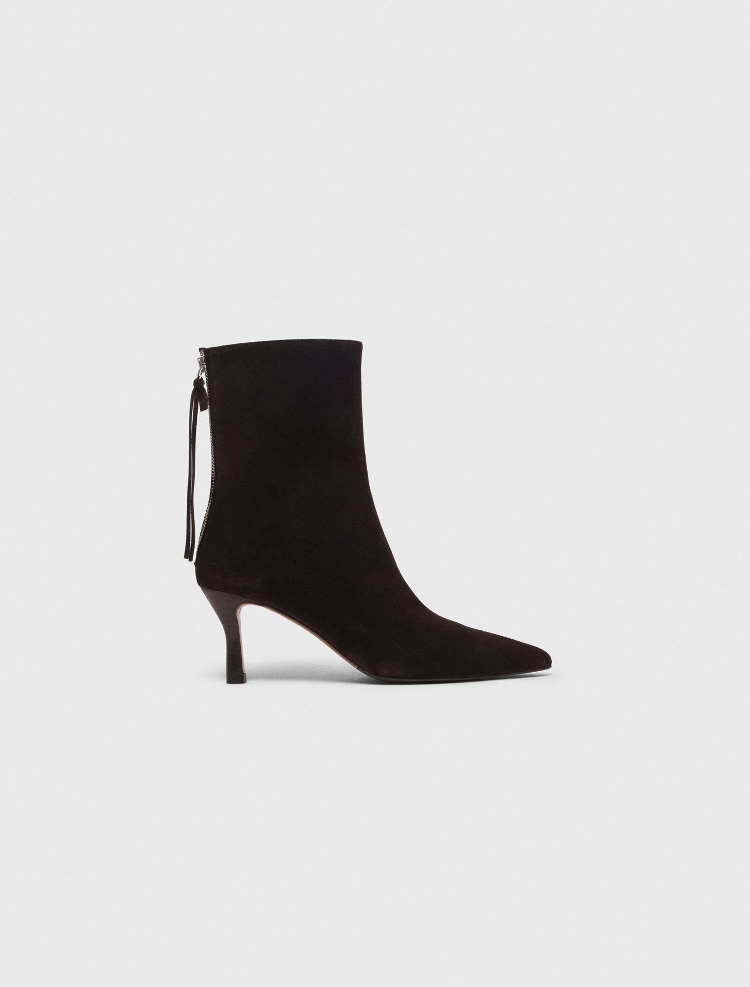 Botines de ante con cremallera