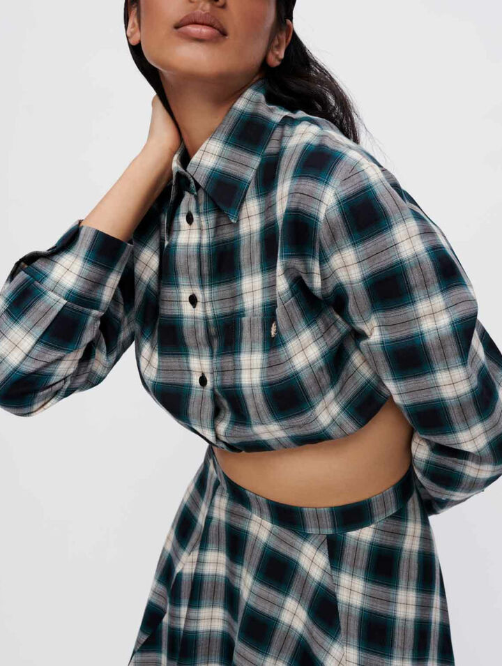 Camisa de cuadros de algodón