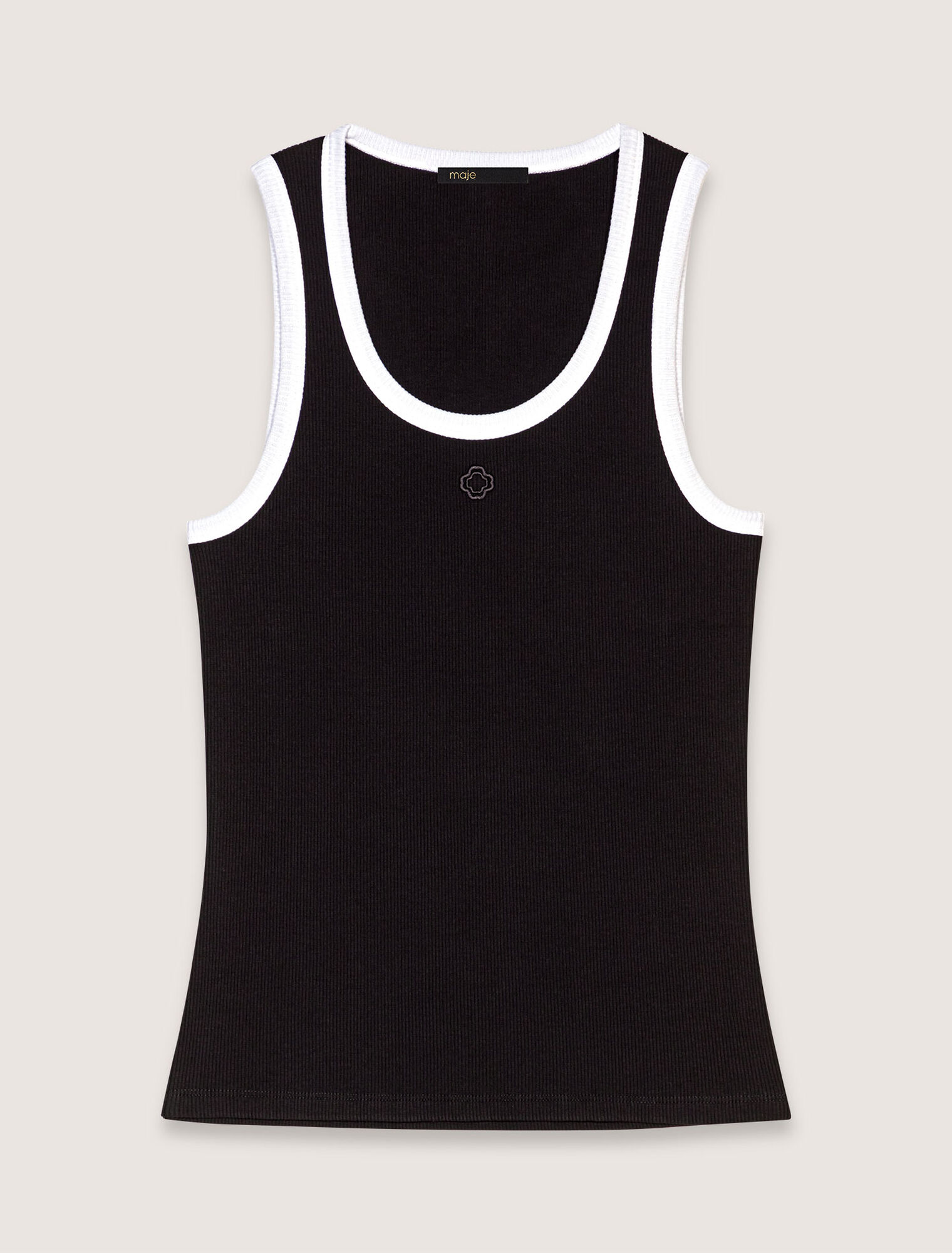 Camiseta de tirantes de canalé