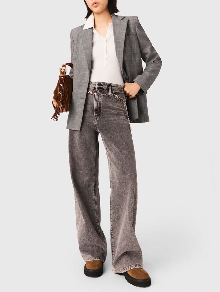 Vaquero ancho cintur&oacute;n de eslabones