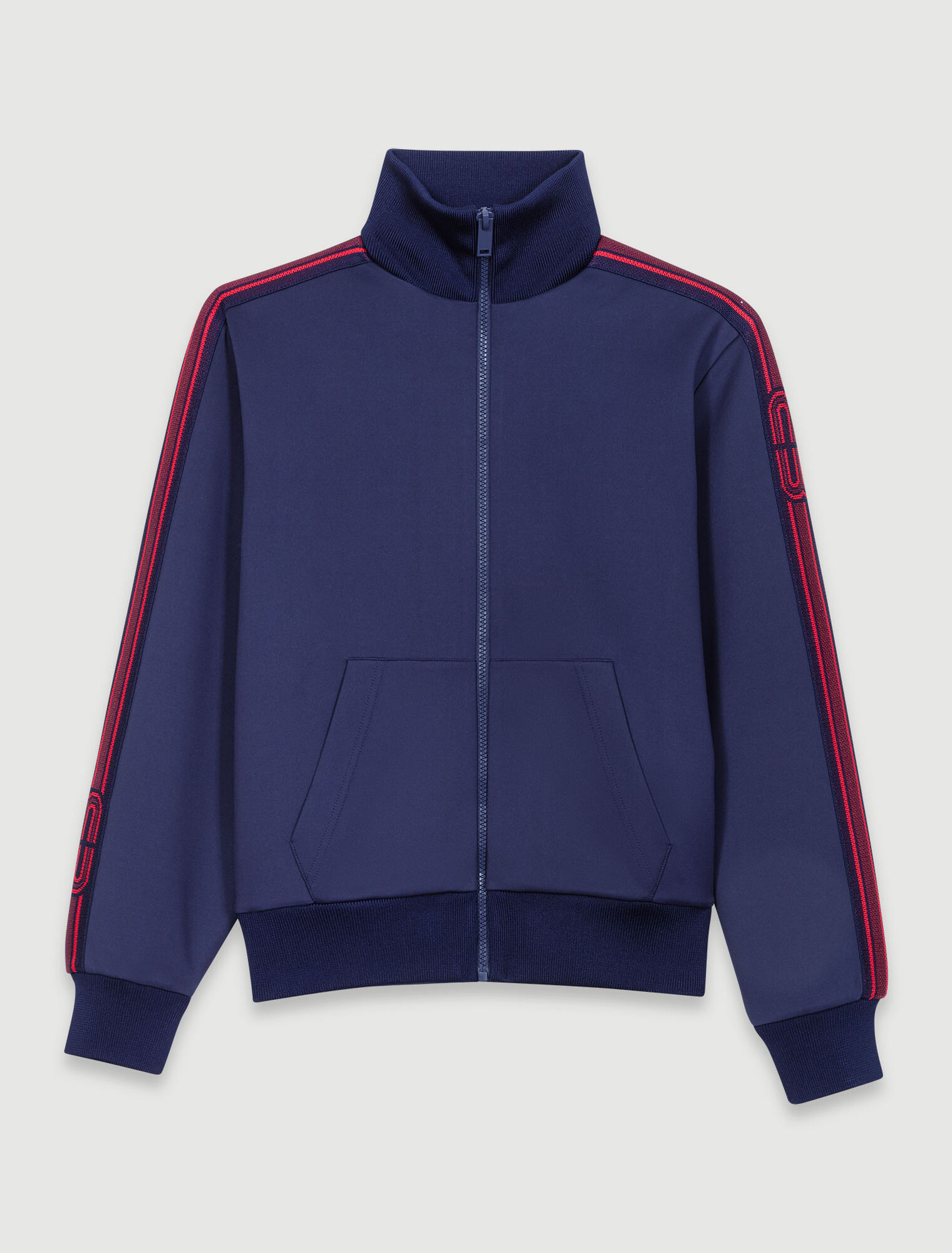 Sudadera de cremallera con bandas