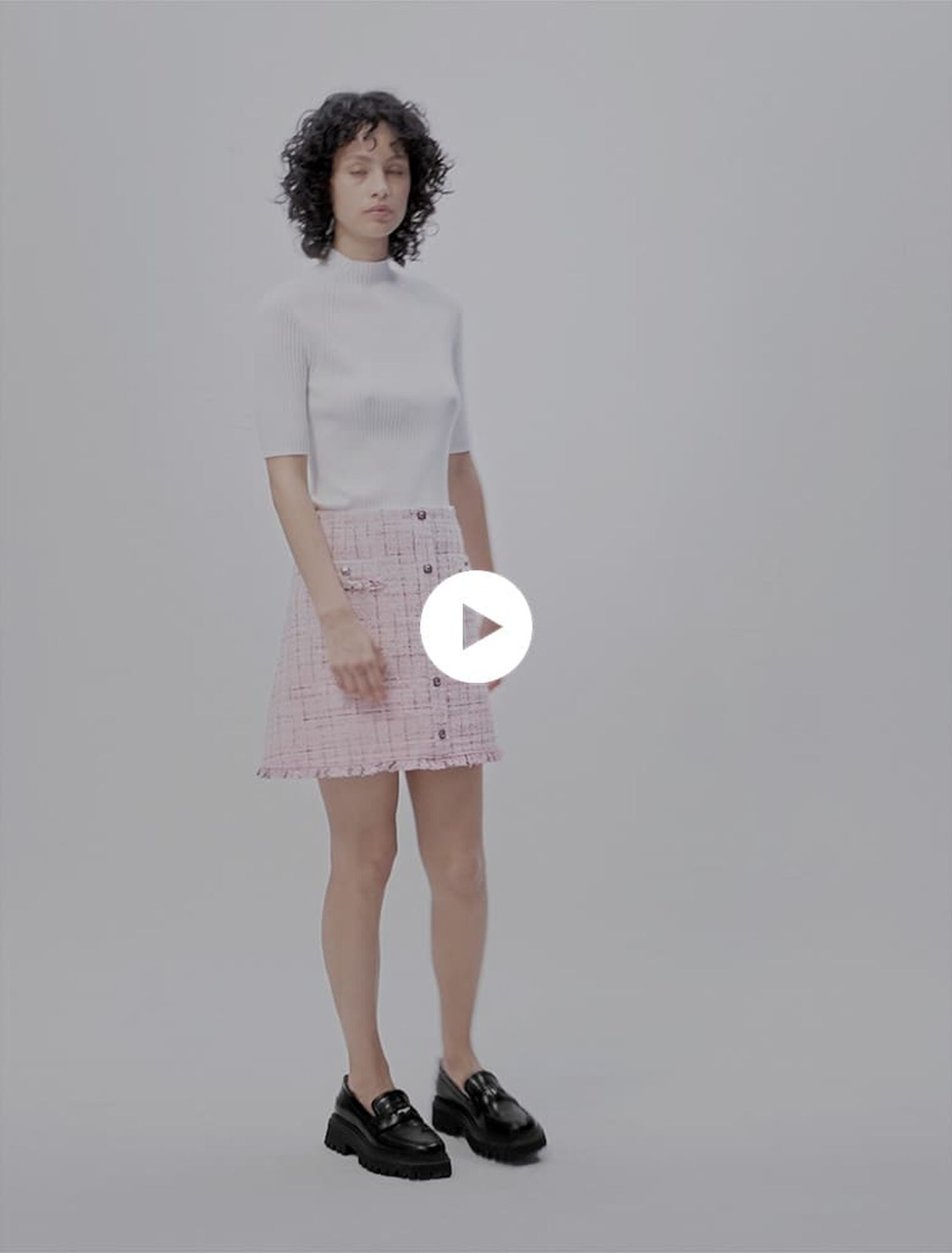 Falda de tweed