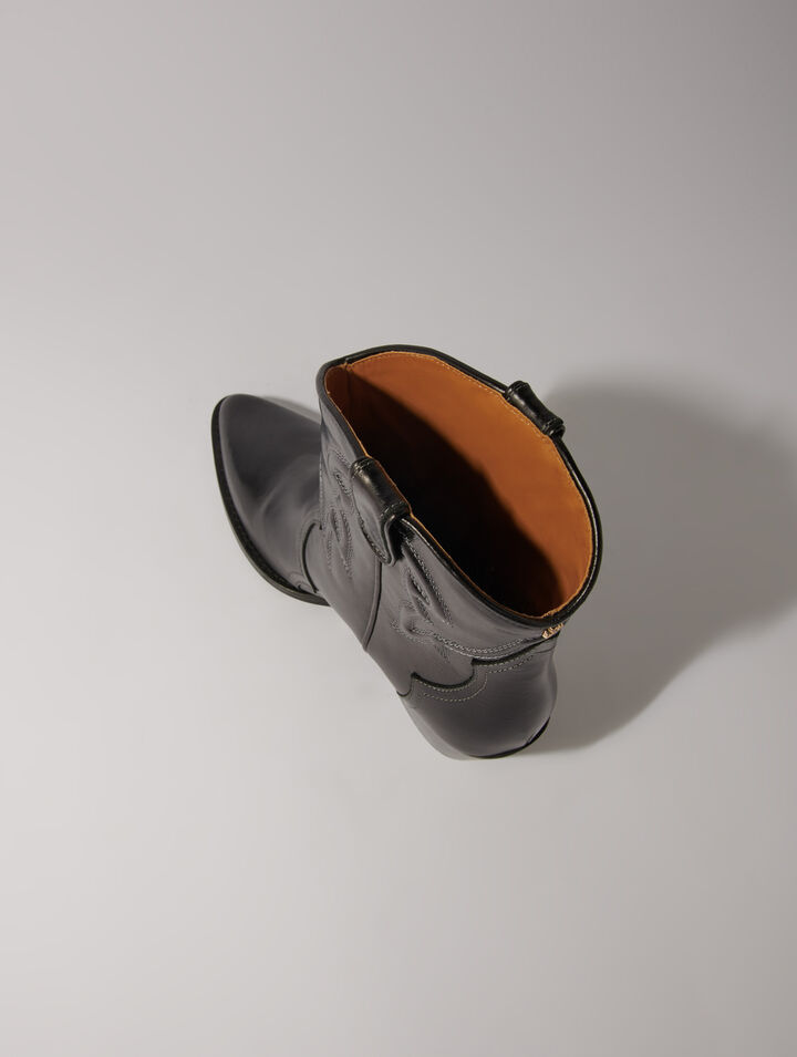Botines cowboy de cuero