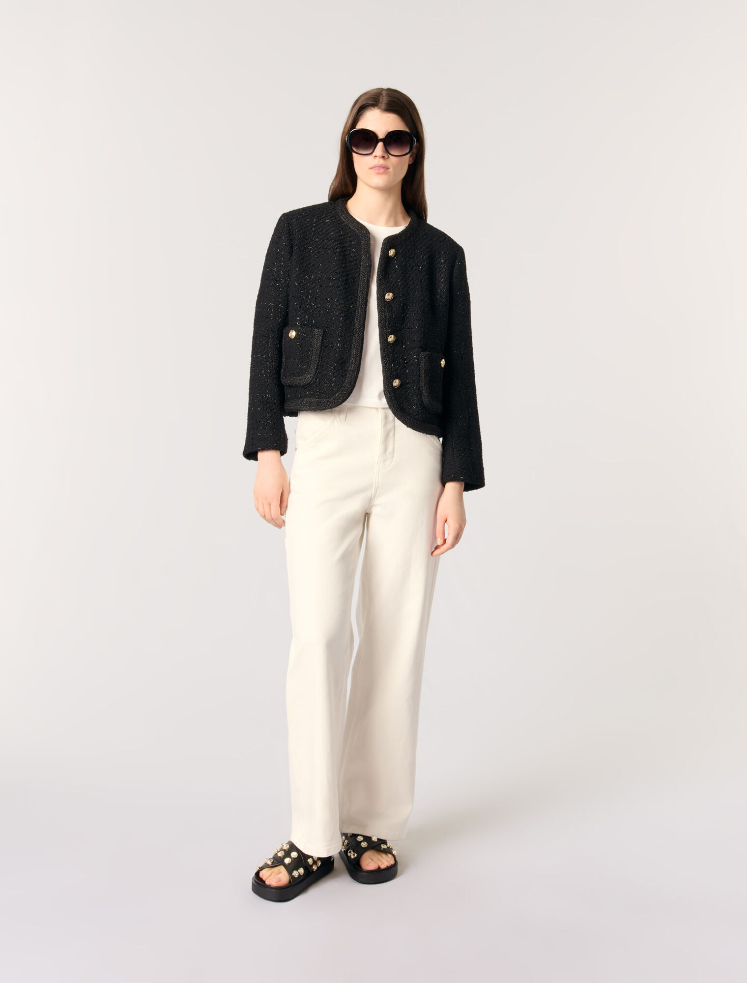 Chaqueta corta de tweed