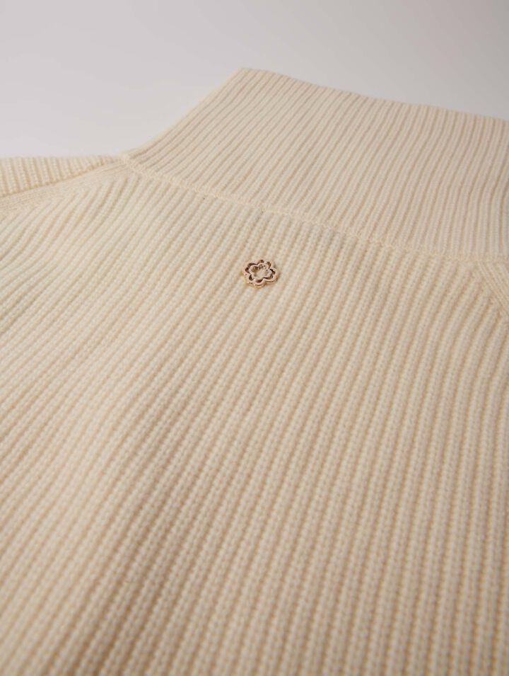 Cuello con cremallera de  cachemira