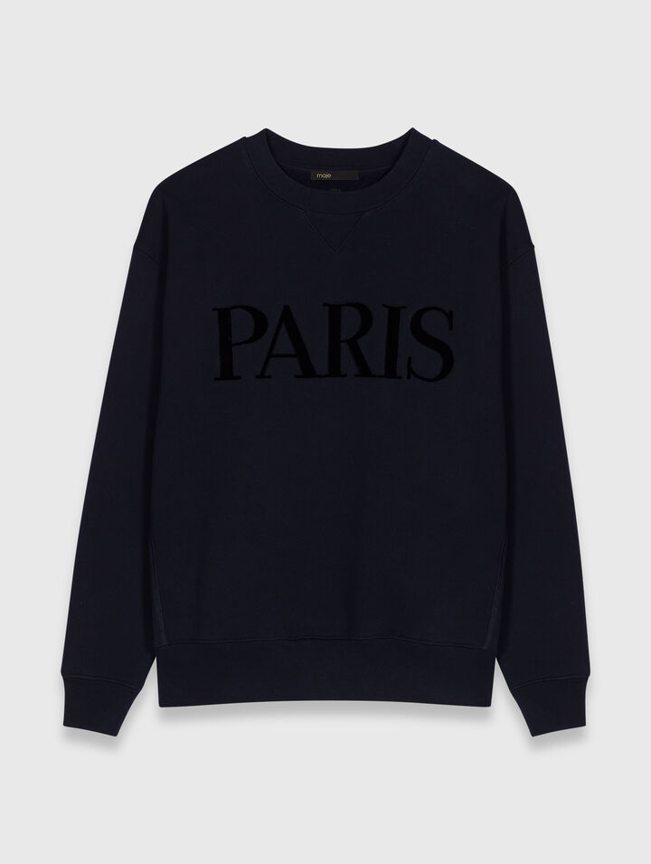 Sudadera logo París en relieve