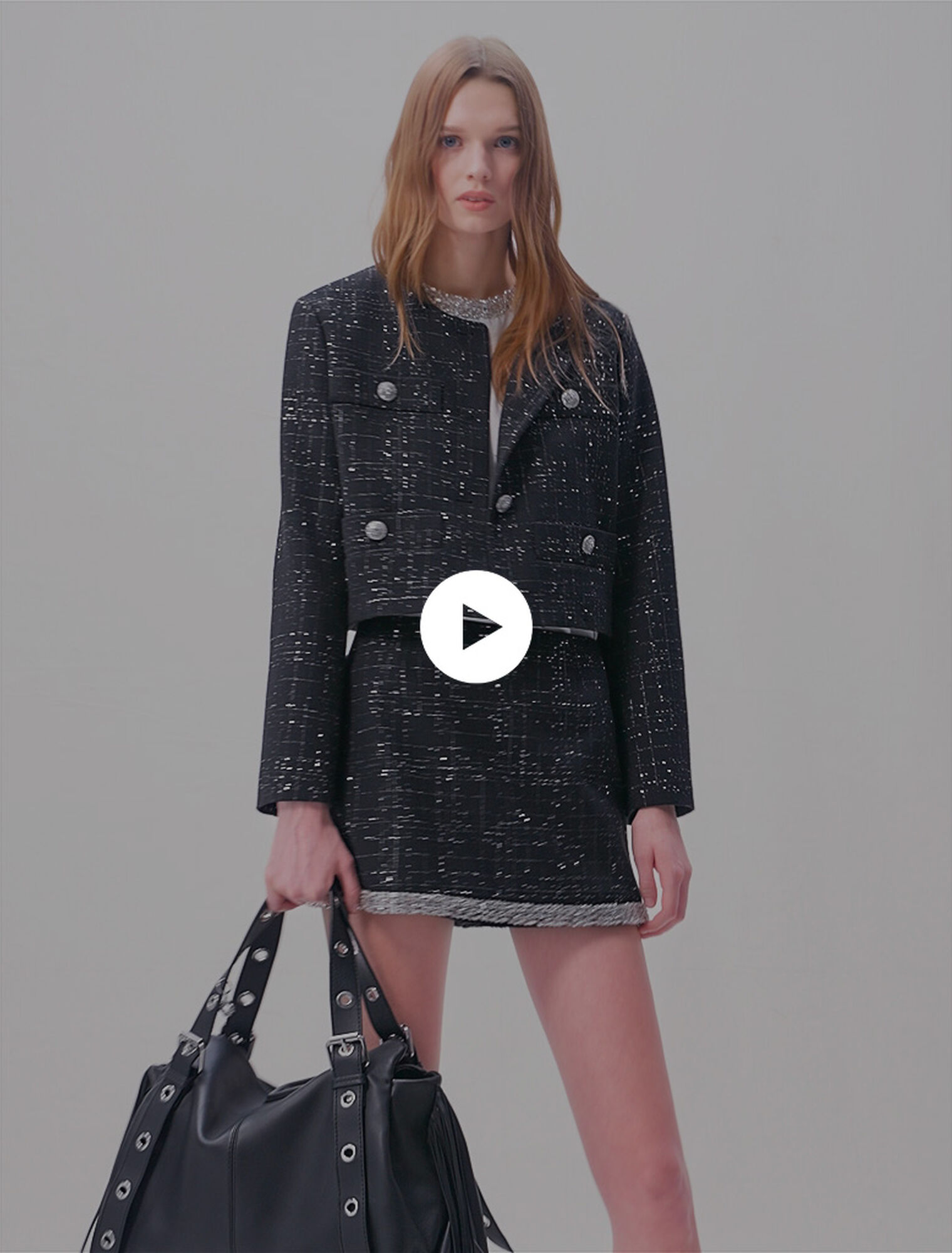 Chaqueta corta de tweed