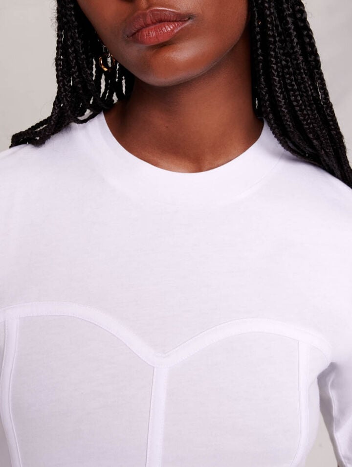 Camiseta efecto corsé