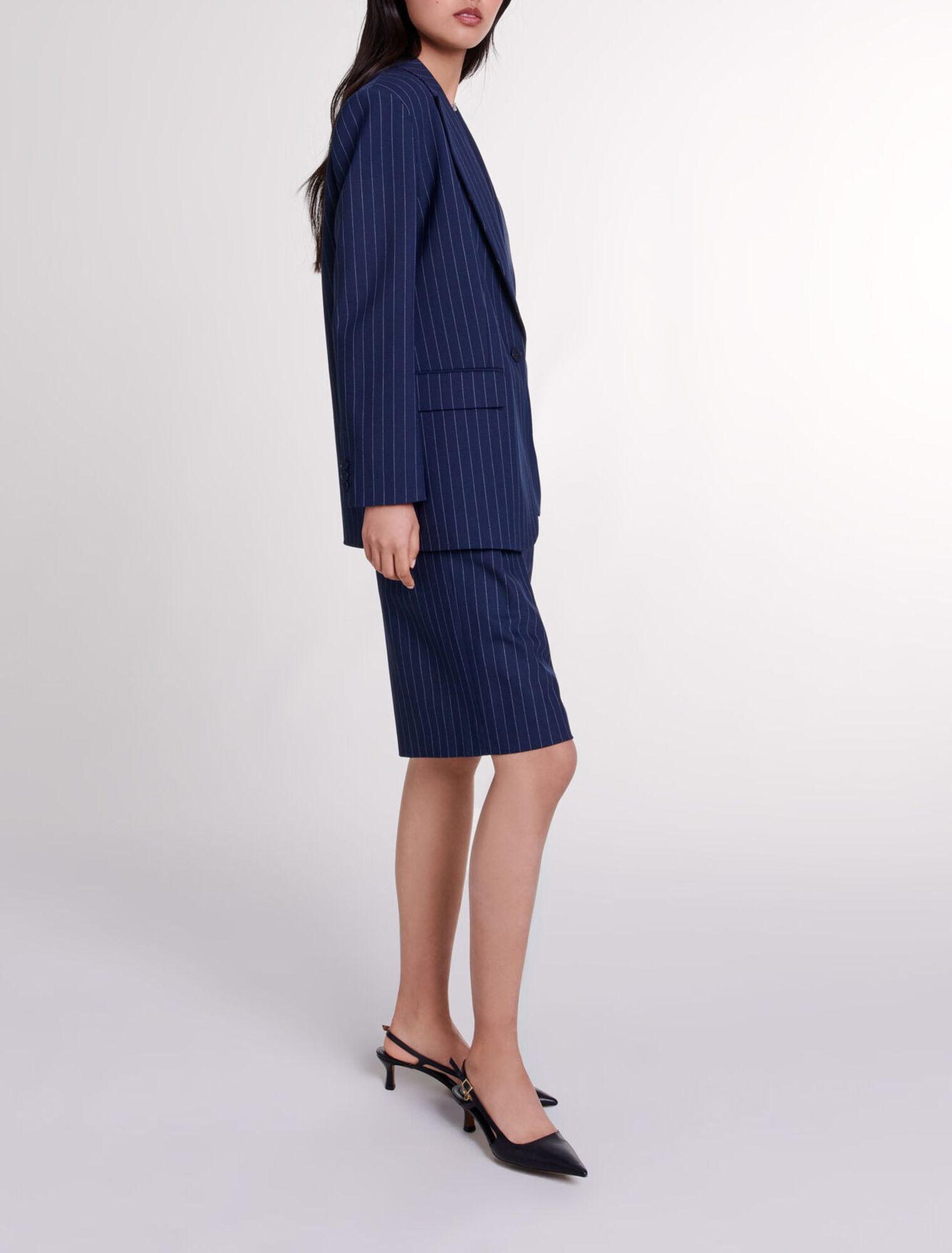 Chaqueta de traje a rayas