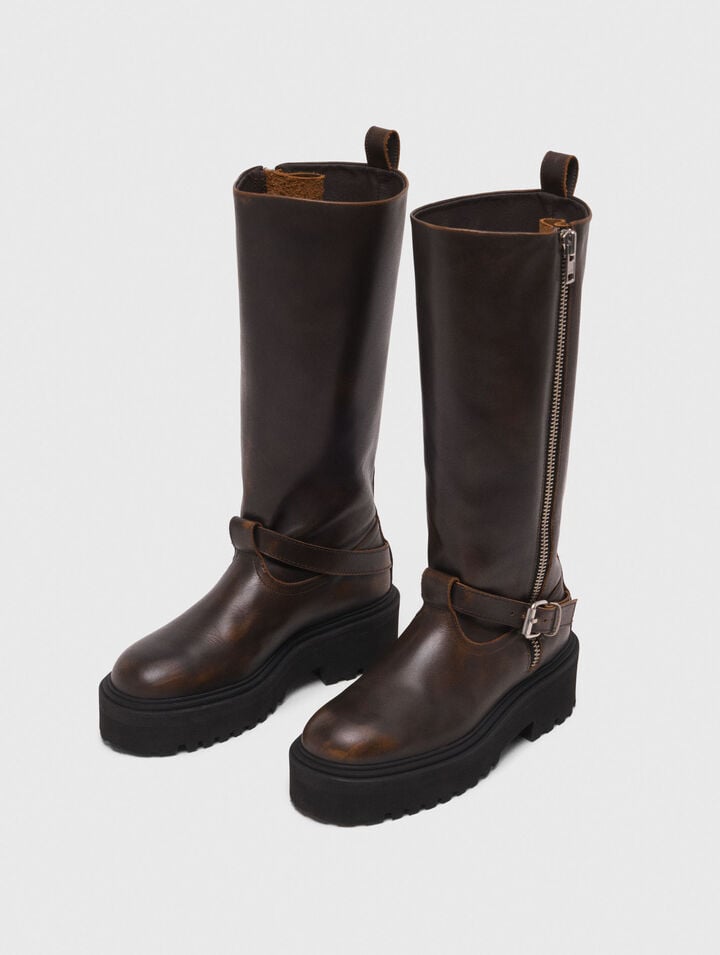 Botas biker de cuero