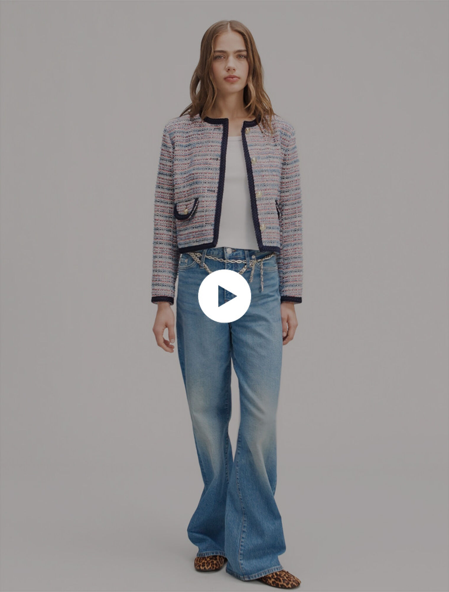 Chaqueta corta de tweed