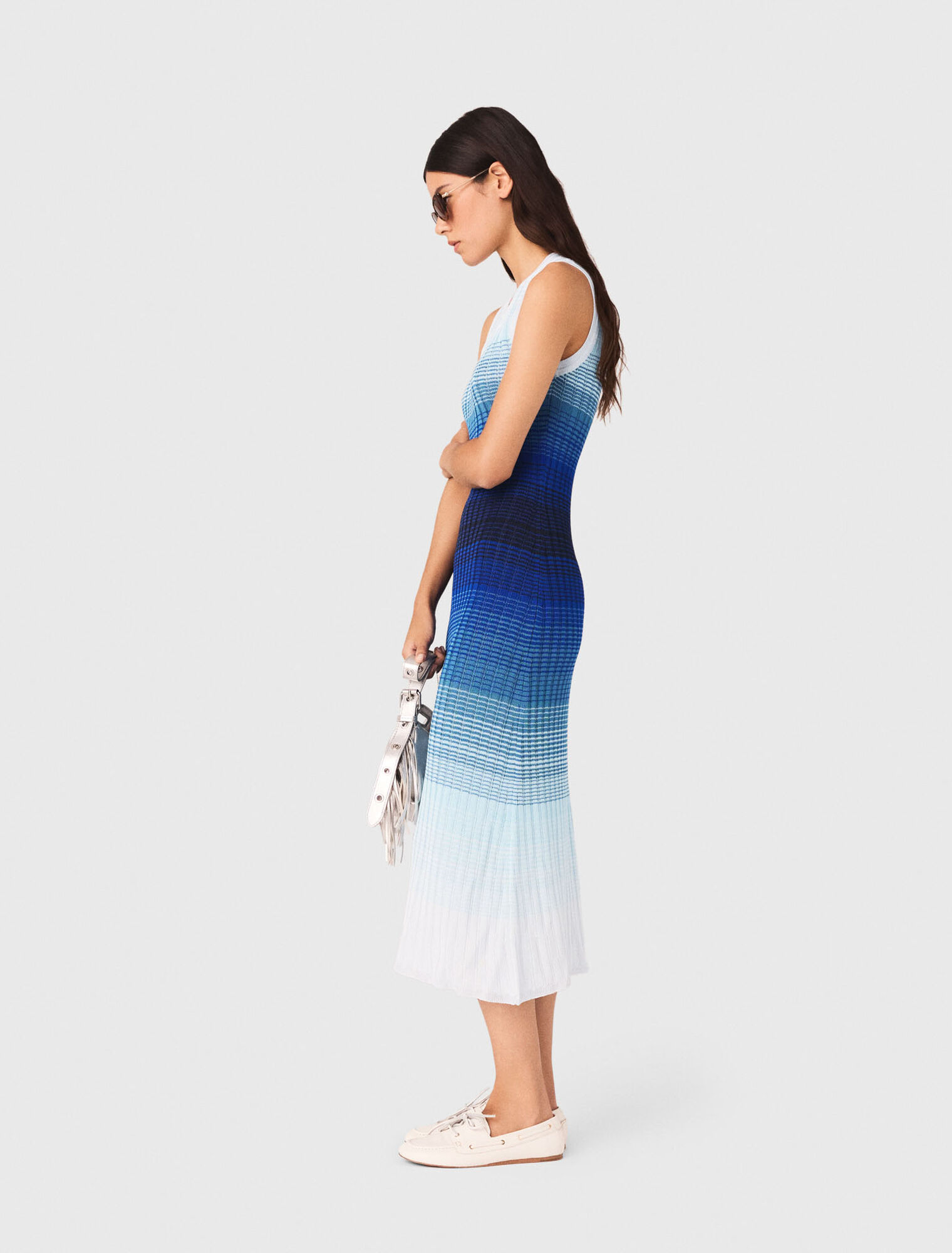 Vestido largo de punto degradado