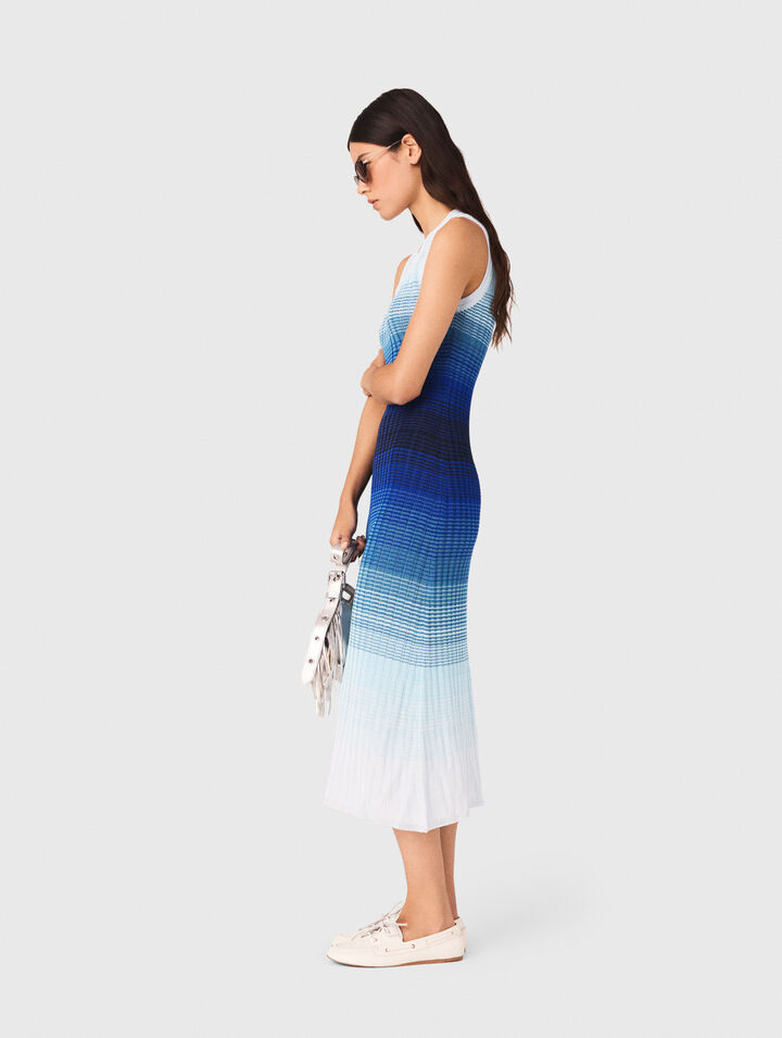 Vestido largo de punto degradado