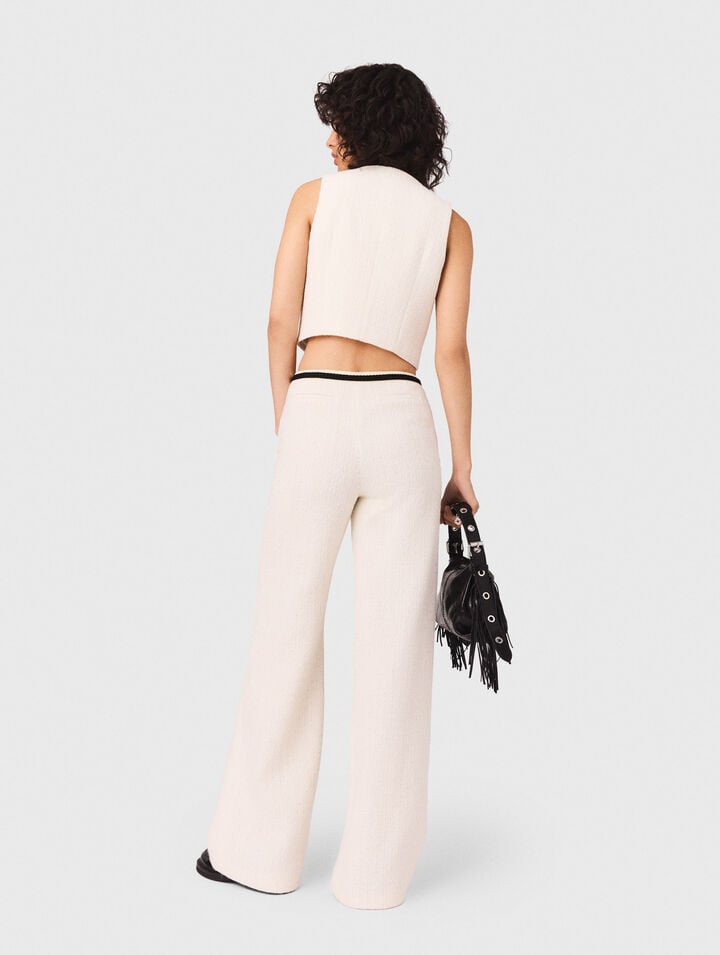 Pantal&oacute;n anchos efecto tweed