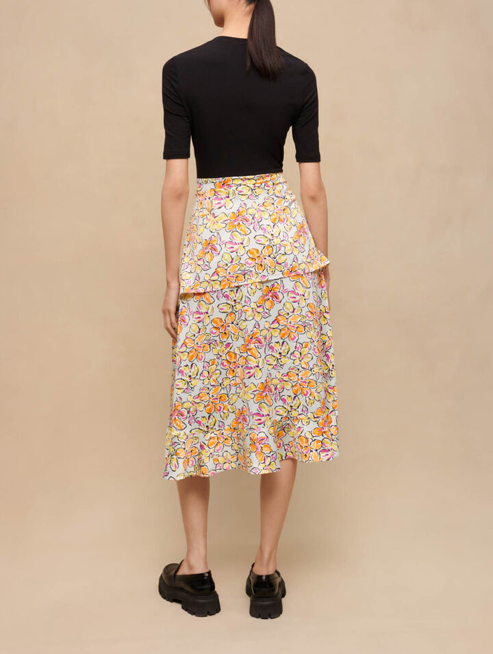 Vestido anudado con estampado floral