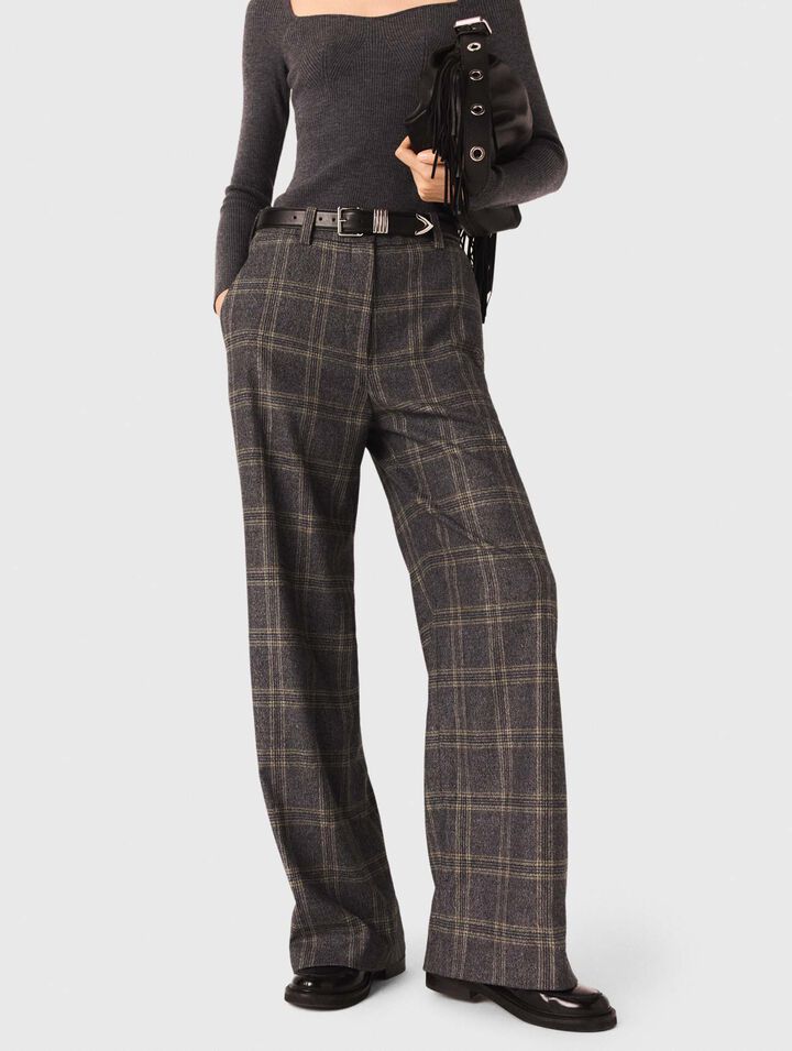 Pantalón de traje a cuadros