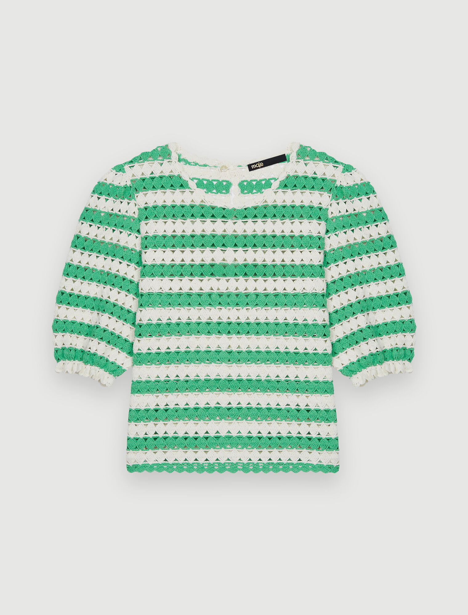 Jersey de ganchillo a rayas 
