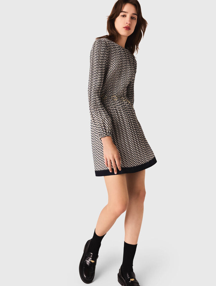 Vestido plisado estampado