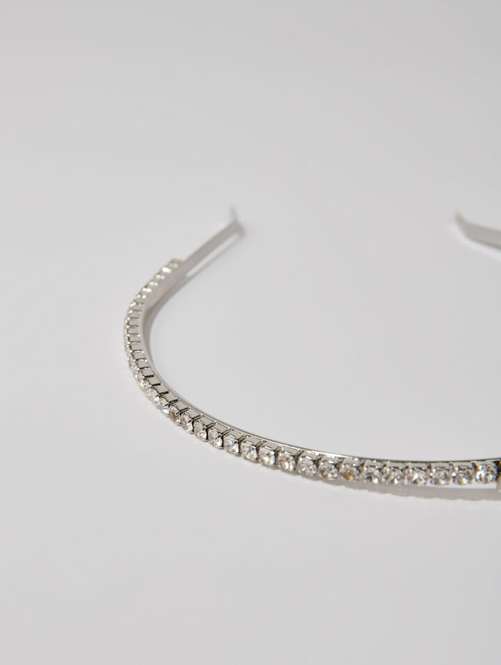 Diadema con brillantes de imitación