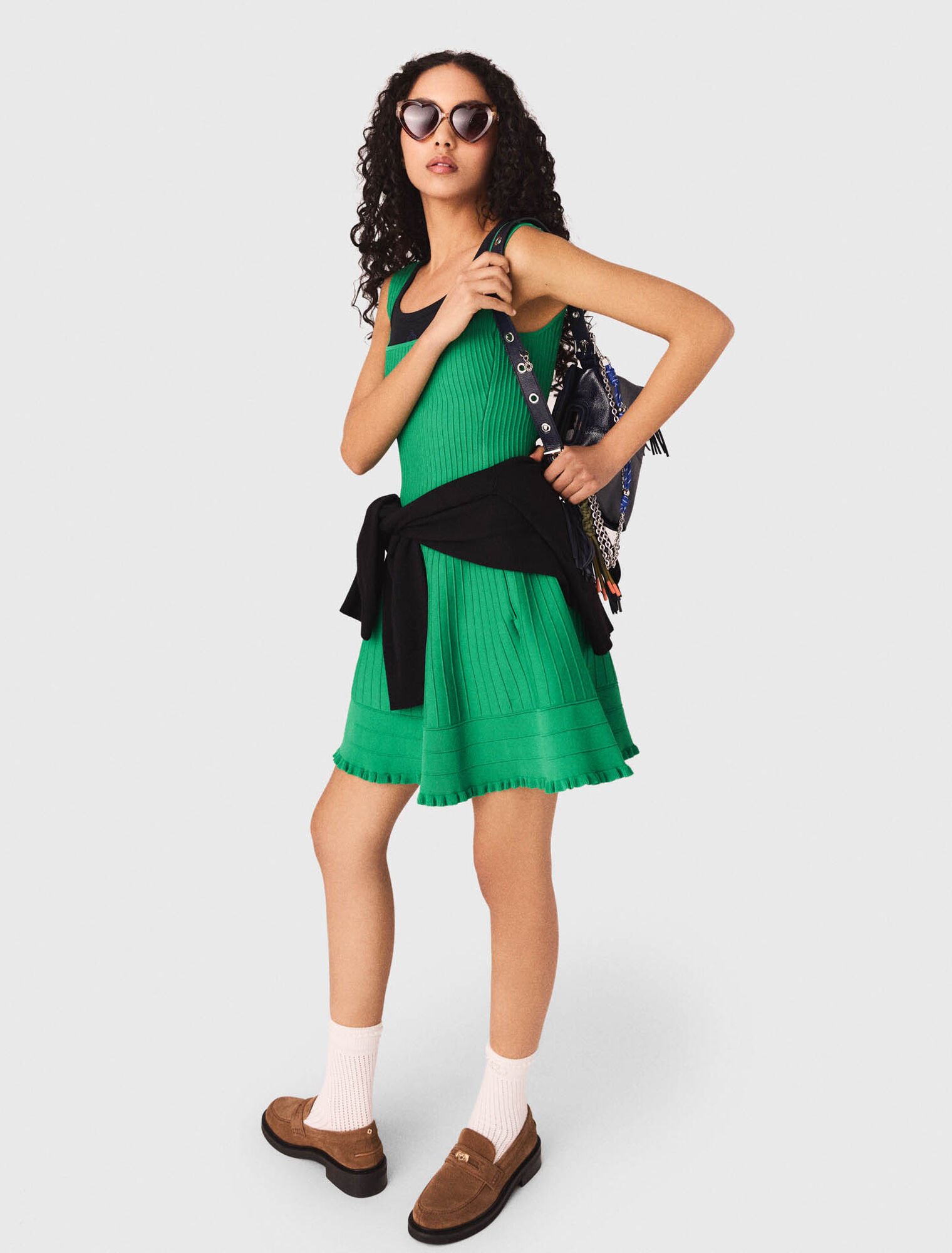 Vestido acampanado de punto